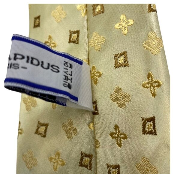 TED LAPIDUS PARIS Mens Necktie Luxury Silk Tie Pale Yellow Gold - Picture 6 of 7